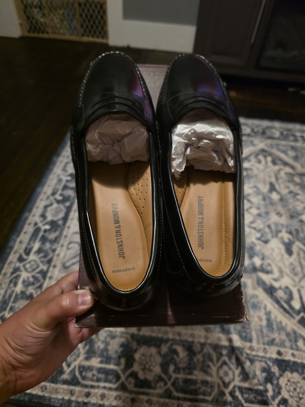 Johnston & Murphy Hayes Penny Black - SIZE 14